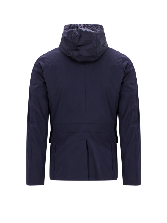 Shop Moorer Jacket With Hooded Nylon Detail In Black