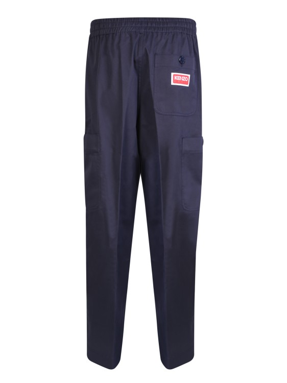 Shop Kenzo Cargo Jogging Trousers In Blue