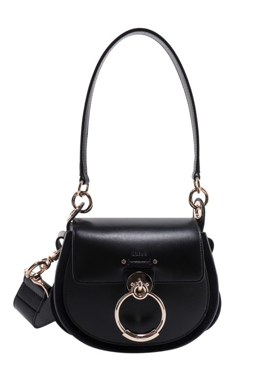 Chloé Tess Small Leather Handbag In Black