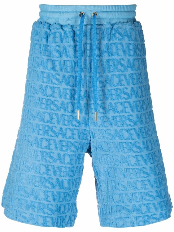 Versace Bermuda Allover Towel Blue