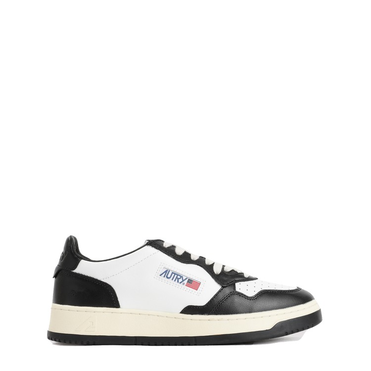 Autry Men's Medalist Bicolor Leather Low-top Sneakers In White