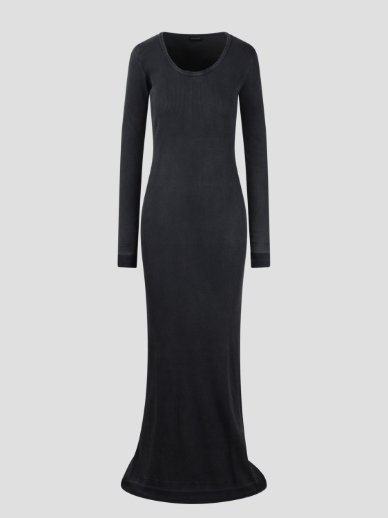 Shop Balenciaga Lingerie Maxi Dress In Black