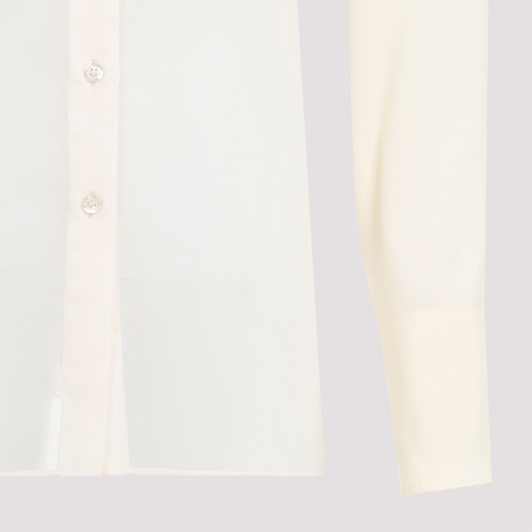 Shop Sportmax Vanilla White Viscose Boa Shirt In Neutrals