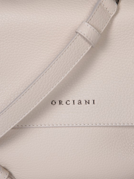 Shop Orciani Shoulder Strap Leather Bag In White
