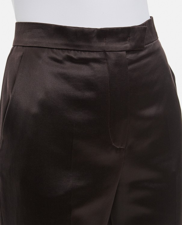Shop Fendi Washed Cotton Pants In Black
