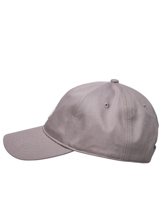 Shop Moncler Beige Cotton Hat In Grey