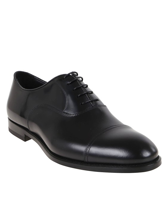 Shop Doucal's Leather Oxford Lace-up Shoes In Black