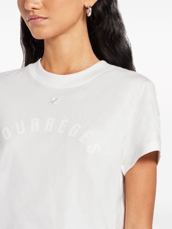 Shop Courrèges Ac Straight Printed T-shirt In White
