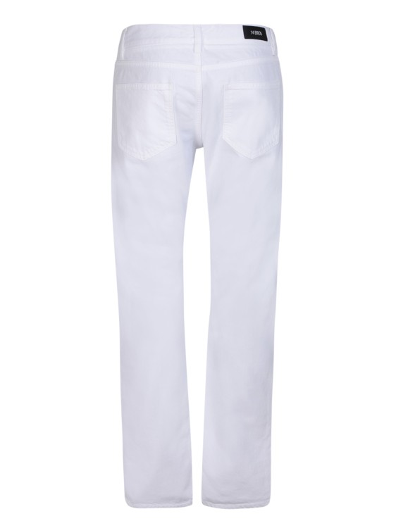 Shop 14 Bros White Straight-leg Jeans