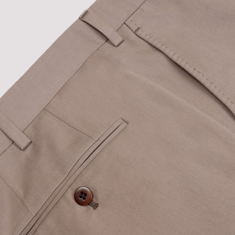 Shop Brioni Beige Cotton Suit In Brown