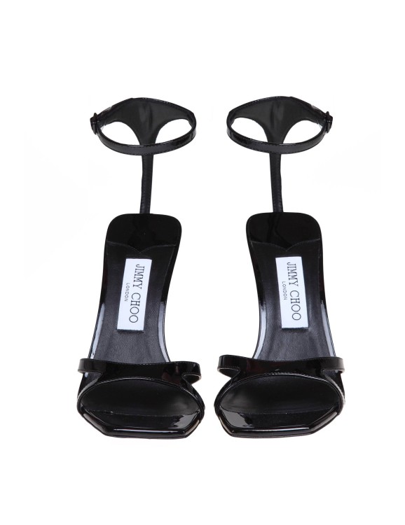 Shop Jimmy Choo Ixix 95 Sandal In Black Patent