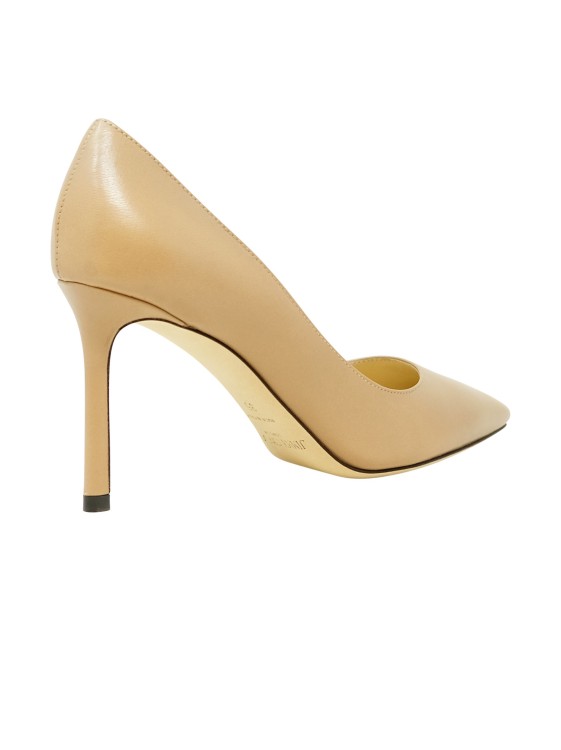 Shop Jimmy Choo Pink Romy Leather Pumps In Neutrals