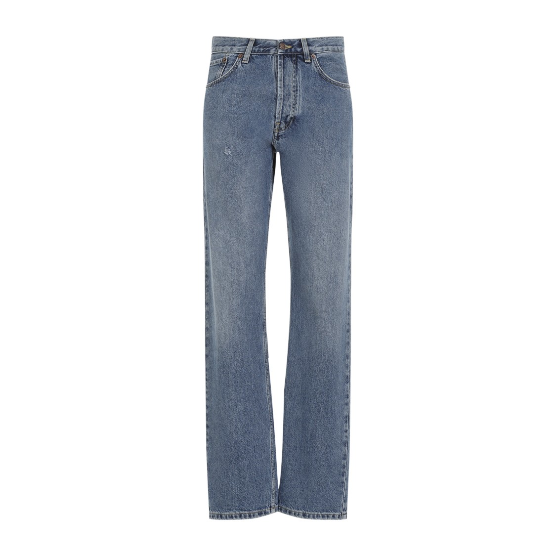 Moschino Relaxed High-waist Jeans With Classic Five-pocket Styling In Blue