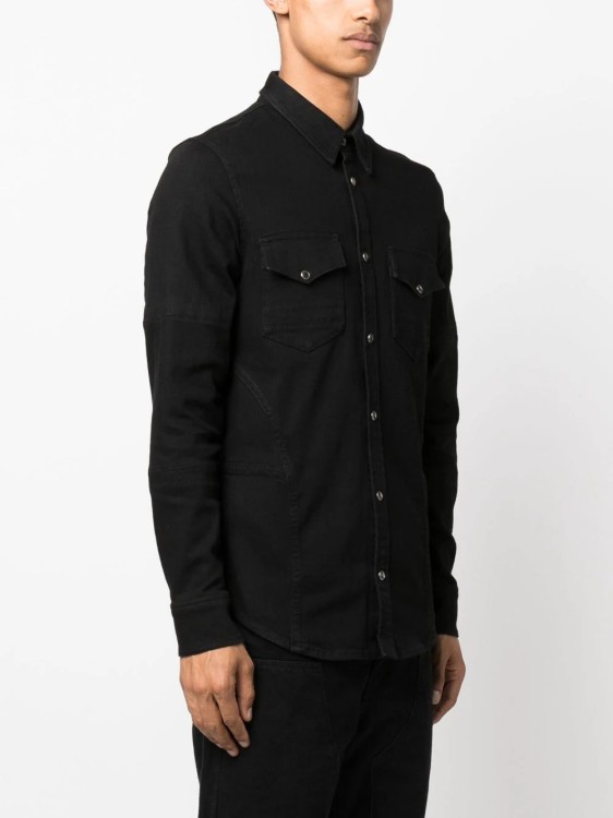 Shop Alexander Mcqueen Black Denim Shirt
