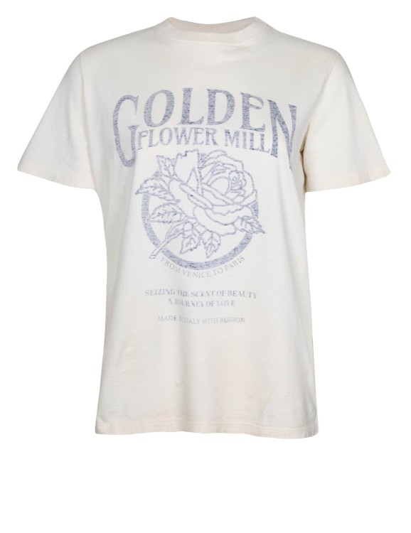 Golden Goose Journey Jersey T-shirt With Print In White