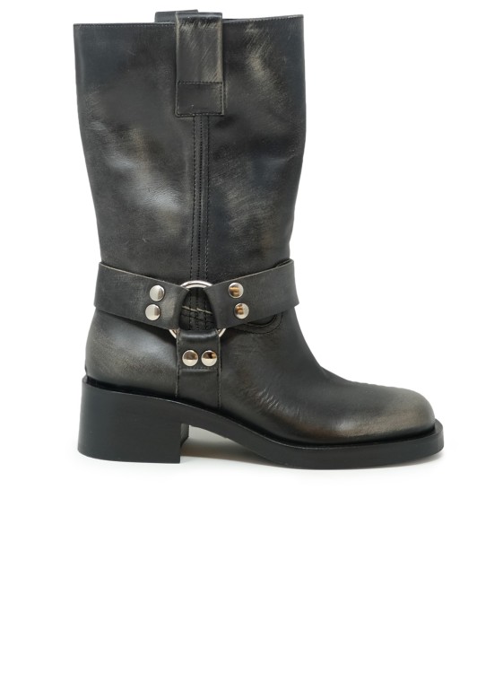 Elena Iachi Black Leather Boots