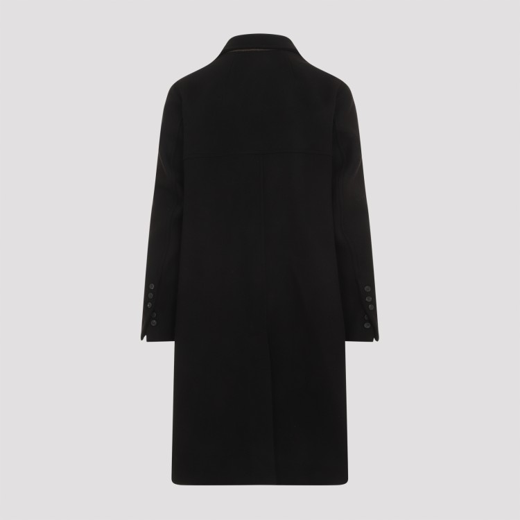 Rick Owens Man Coat Black Size 40 Virgin Wool In Black