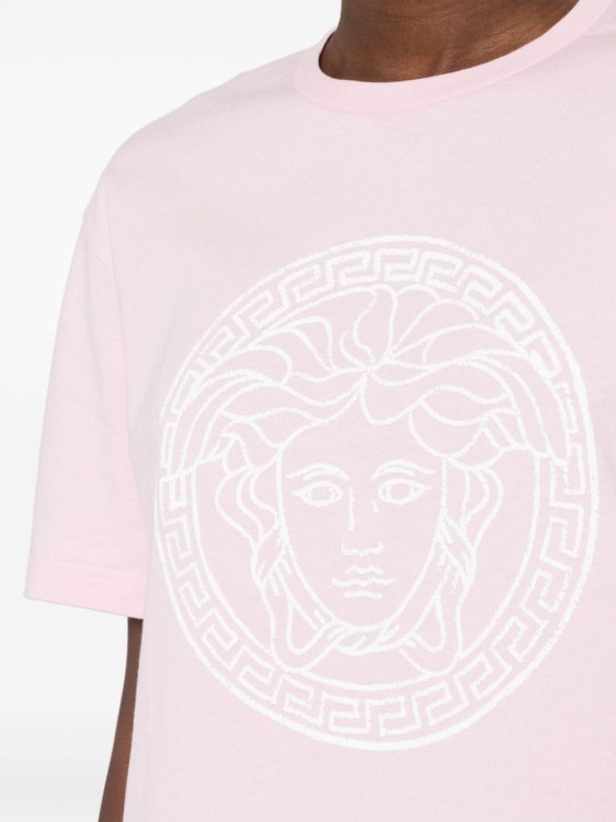 Shop Versace Pink Medusa T-shirt