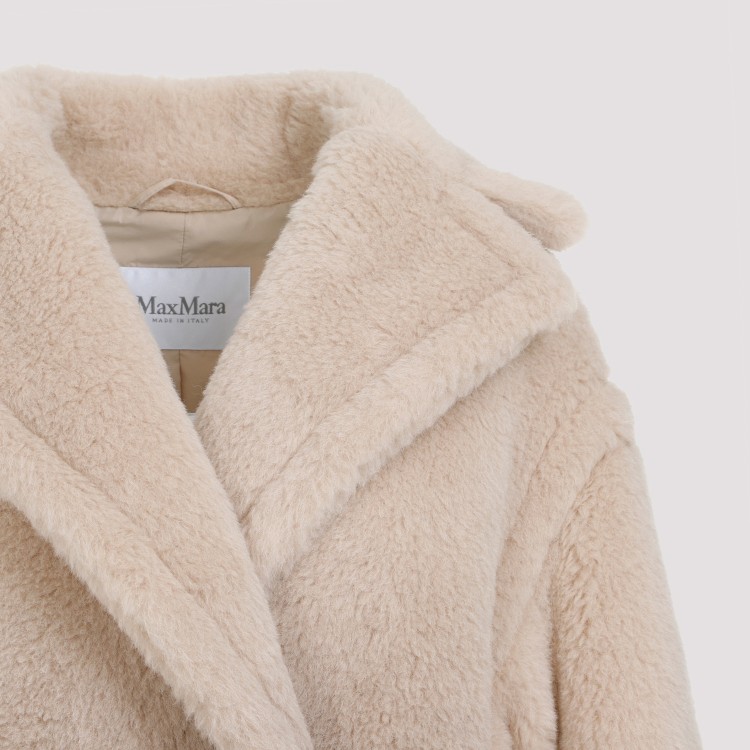 Shop Max Mara Beige Cacha Alpaca Gatto Degrade Teddy Coat In Neutrals