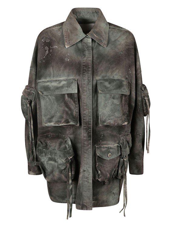 Shop Attico Fern Jacket In Grey