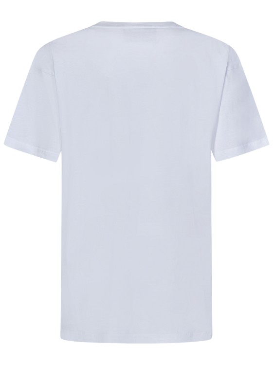 Shop Moschino Oversized White Organic Cotton Jersey T-shirt