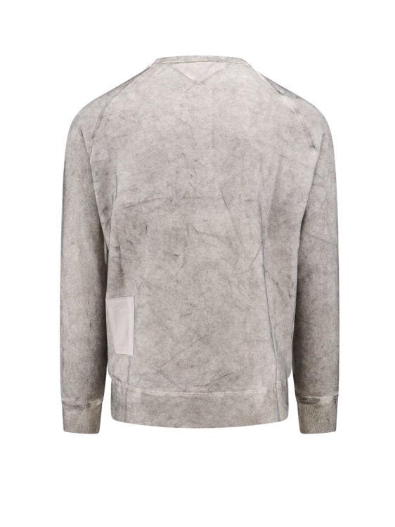 Shop Ten C Cotton Sweatshirt With Dyed Effect In Neutrals