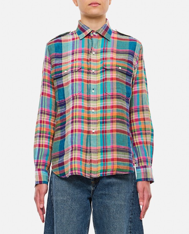 Shop Polo Ralph Lauren Long Sleeve Shirt In Multicolor