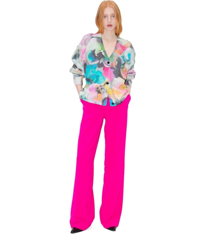 Shop Stine Goya Timo Fuchsia Wide Leg Trousers In Pink