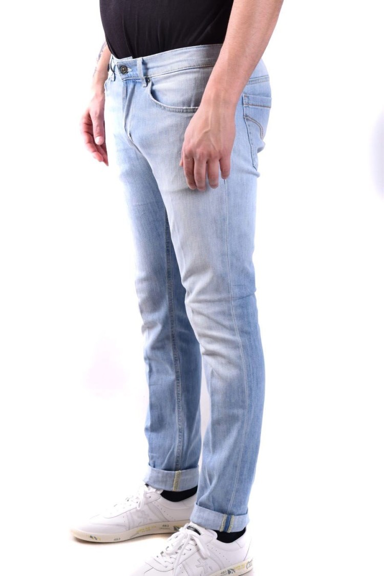 Dondup George Rolled Cuffs Skinny Jeans In Blue