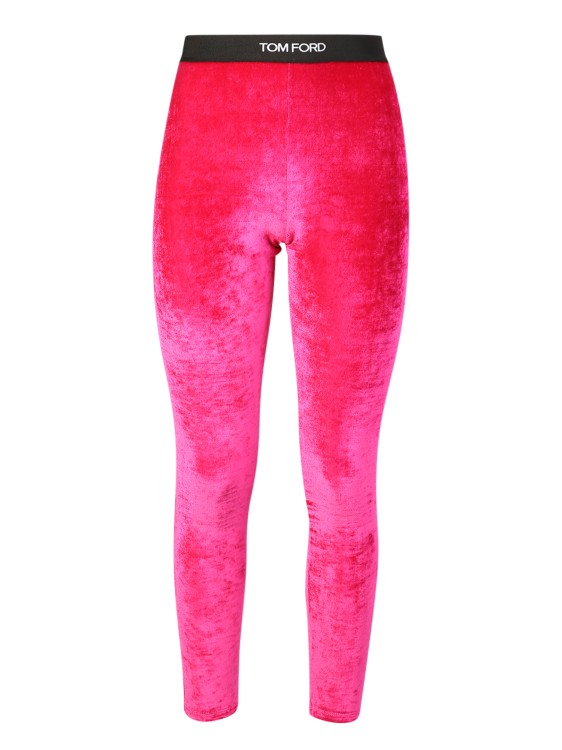 Pink Ankle-Length Velvet Leggings by Tom Ford in Pink color for Luxury  Clothing