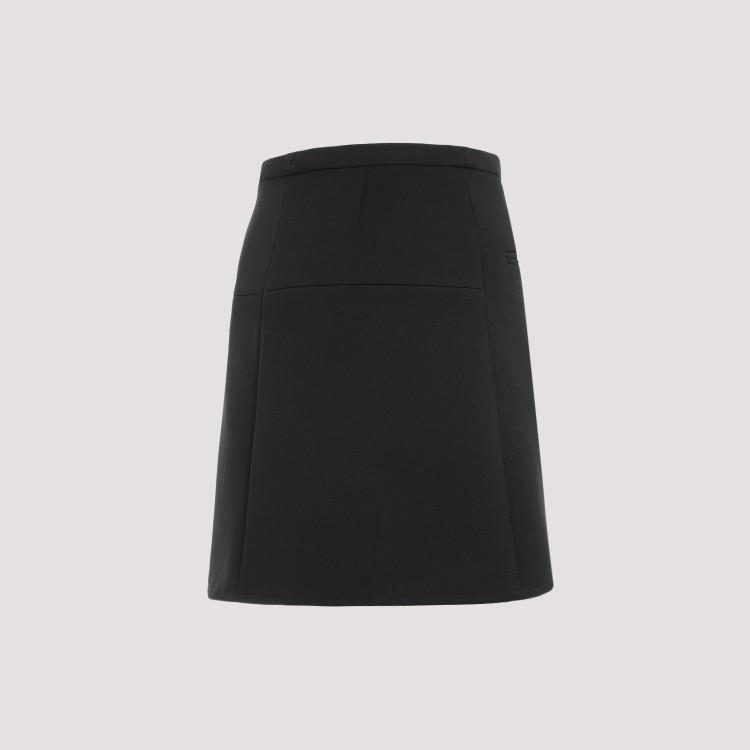 Shop Courrèges Ellipse Black Twill Mini Skirt