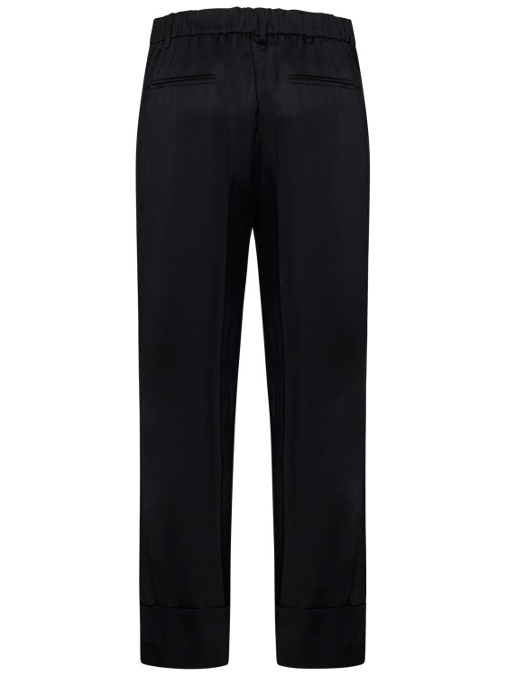 Shop N°21 Cropped Black Viscose Satin Trouser