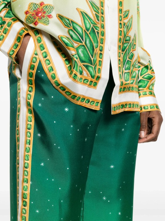 Shop Casablanca Multicolored Joyaux D'afrique Trousers In Green