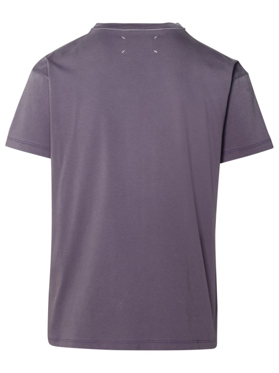 Shop Maison Margiela Purple Cotton T-shirt