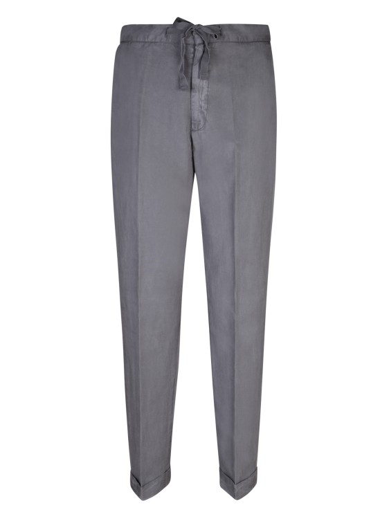 Officine Generale Lyocell-blend Trousers In Grey