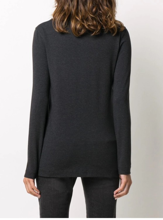 Brunello Cucinelli Ribbed Cotton-blend Jersey Long-sleeved T-shirt In Black