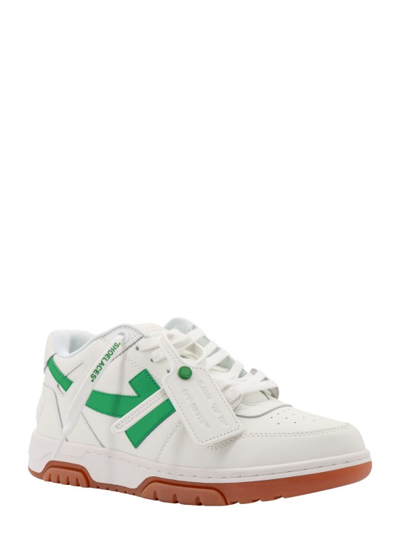 Shop Off-white Leather Sneakers With Iconic Zip Tie In White