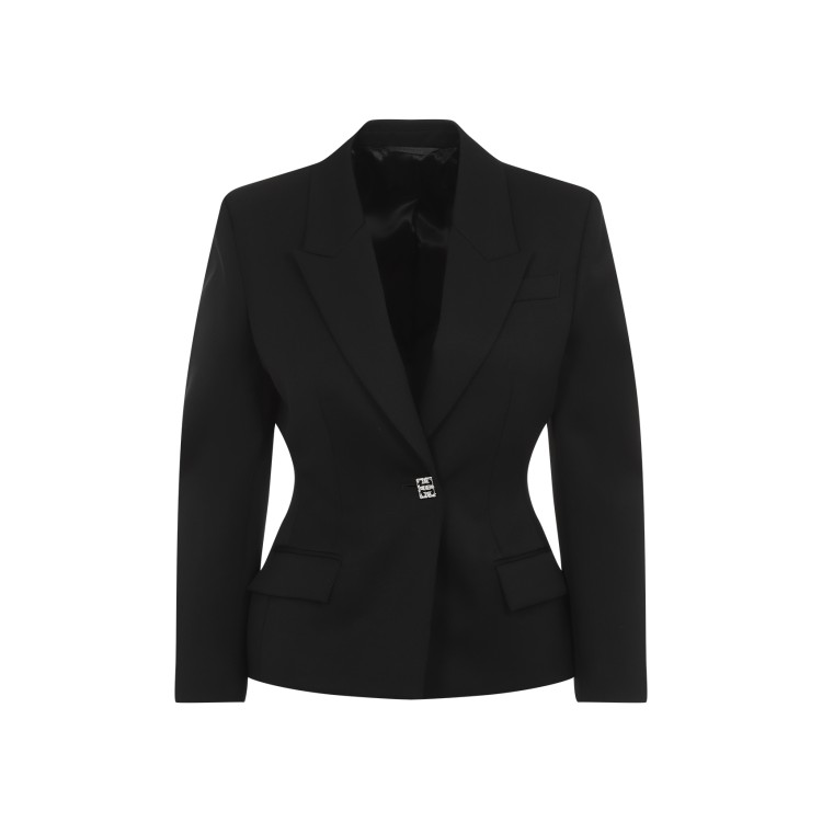 Givenchy Elegant Wool Blazer With Signature 4g Emblem In Black