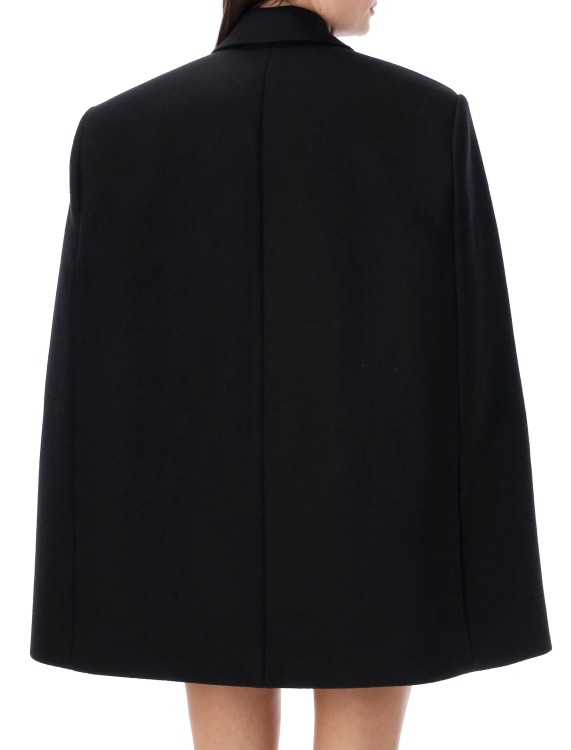 Wardrobe.nyc Double Breast Crop Cape In Black