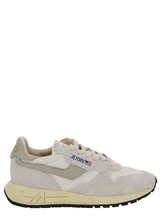 Shop Autry Reelwind' Grey Low Top Sneakers In White