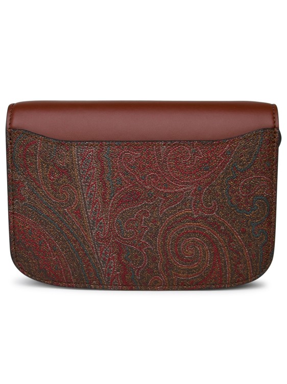 Shop Etro Essential Bag In Brown Cotton Blend In Red