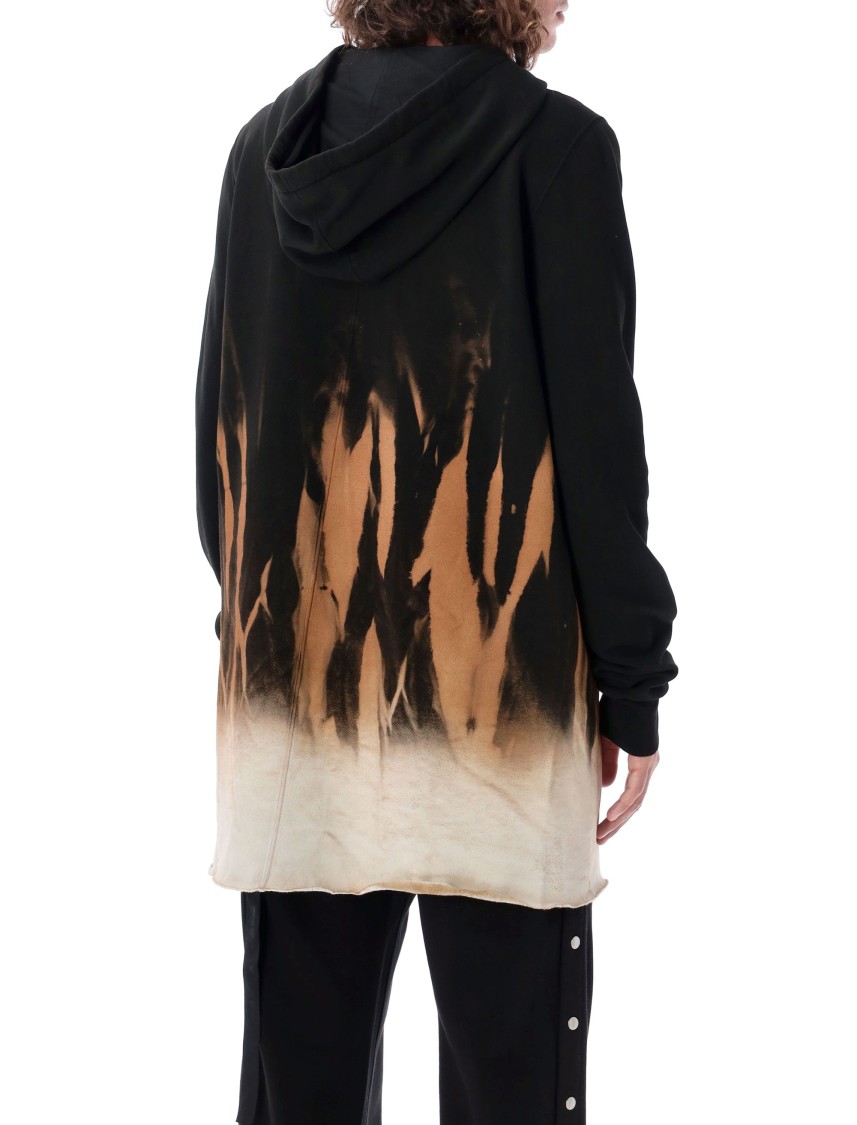Rick Owens Drkshdw Mens Black Terra Level Ls Graphic-print Oversized Cotton Hoody In Black