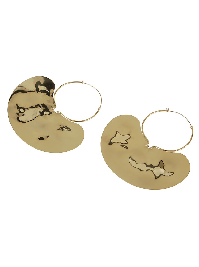 Patou Statement Metallic Hoop Earrings With Unique Organic Shape And Elegant Finish In Not Applicable
