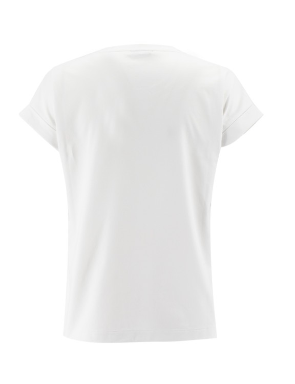 Shop Panicale White Stretch Cotton T-shirt