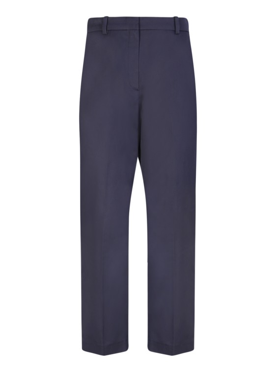 Shop Kenzo Elegant Blue Cropped Trousers