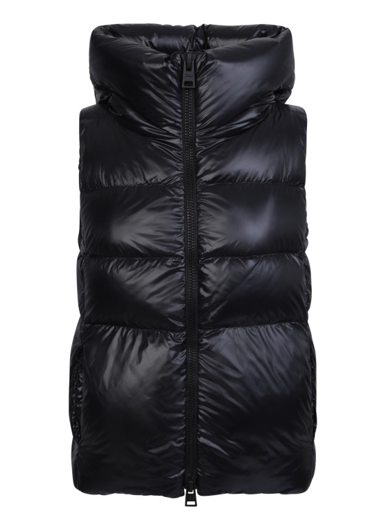 Shop Herno Black Quilted Down-filled Hooded Gilet