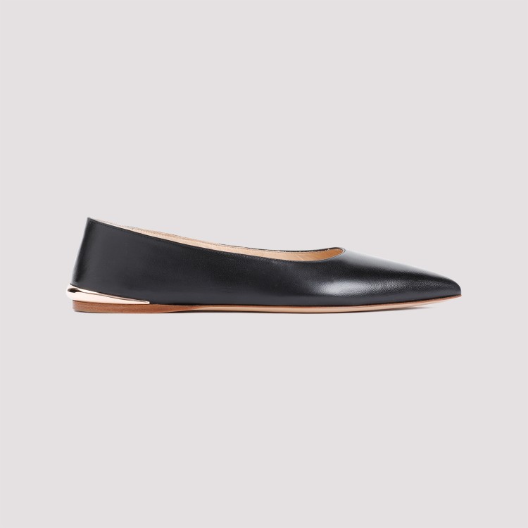 Gabriela Hearst Fleur Leather Ballet Flats In Grey