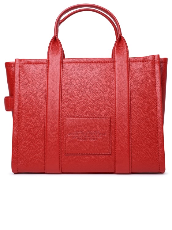 Shop Marc Jacobs (the) Red Leather Small Tote Bag