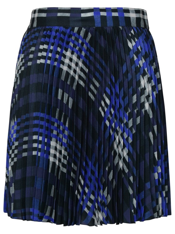 Shop Msgm Two-tone Polyester Skirt In Blue