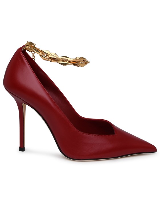 Shop Jimmy Choo Diamond Pumps In Red Leather